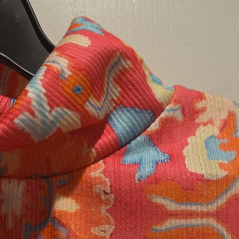 Source Unknown Vibrant Floral Cowl Neck Sweater View 2